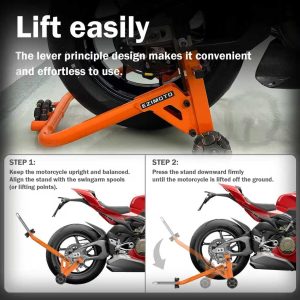 ezimoto double arm motorcycle rear stand