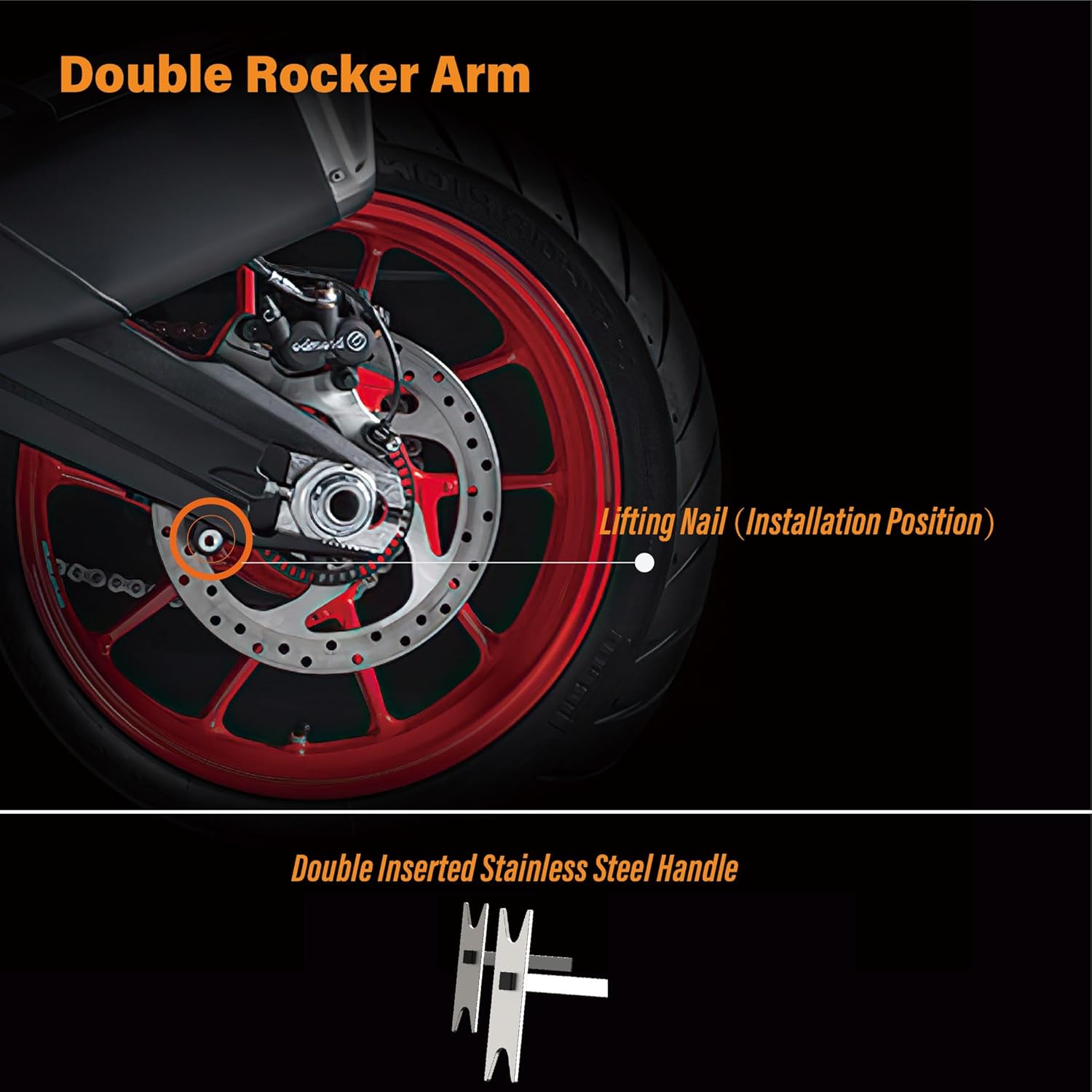 EZIMOTO Single-Arm Motorcycle Rear Stand support detail