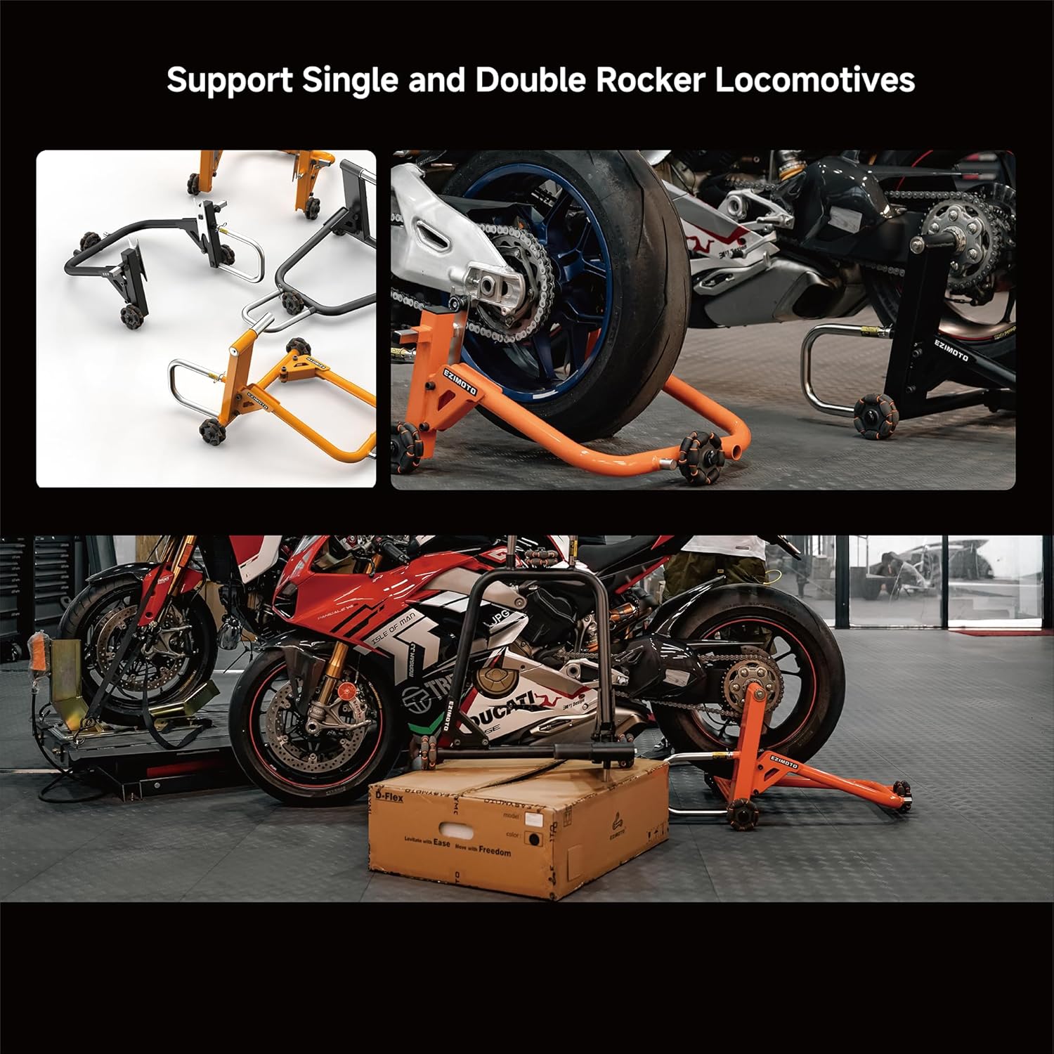 EZIMOTO Single-Arm Motorcycle Rear Stand product detail
